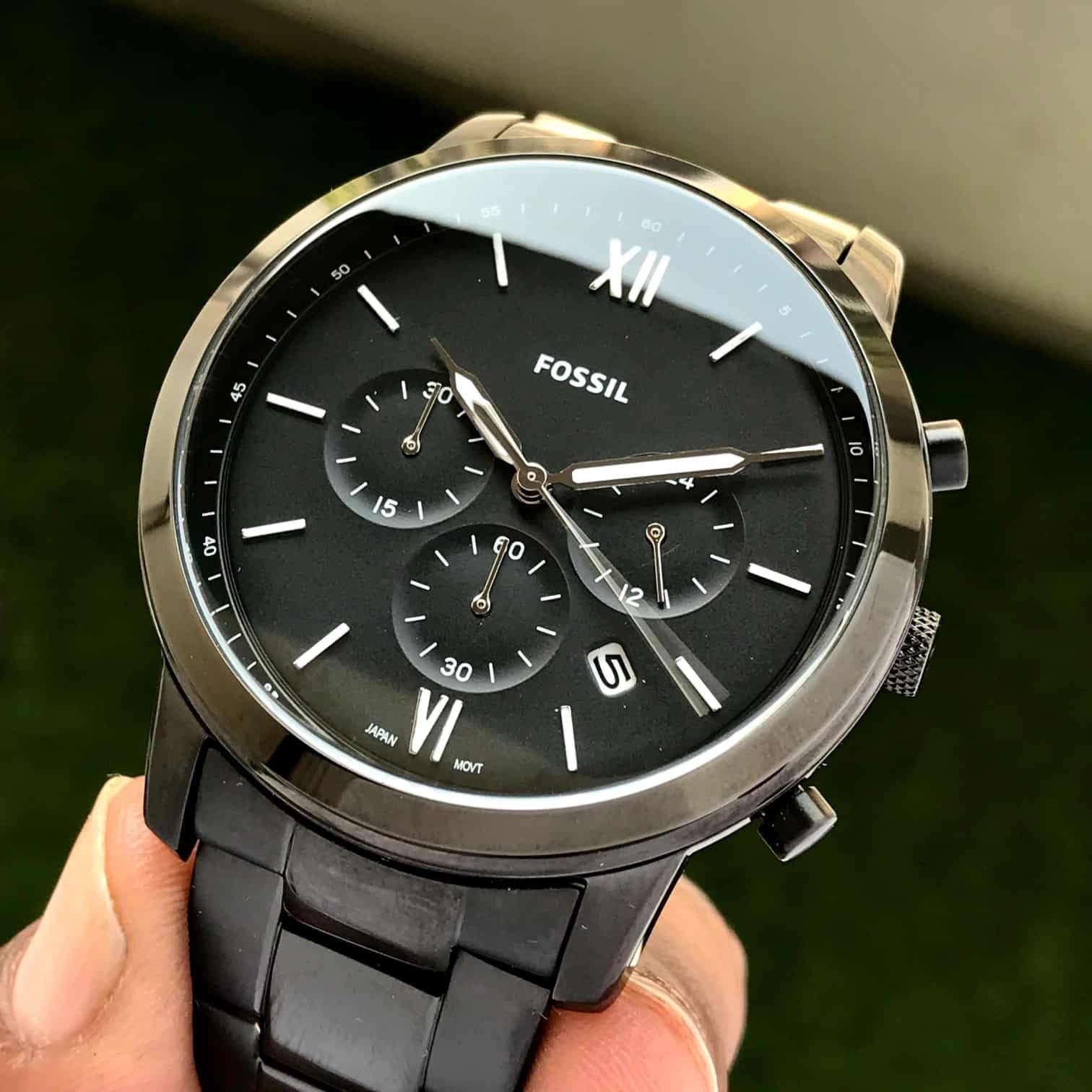 Fossil Full Black Dial & Black Chronograph Mens Watch