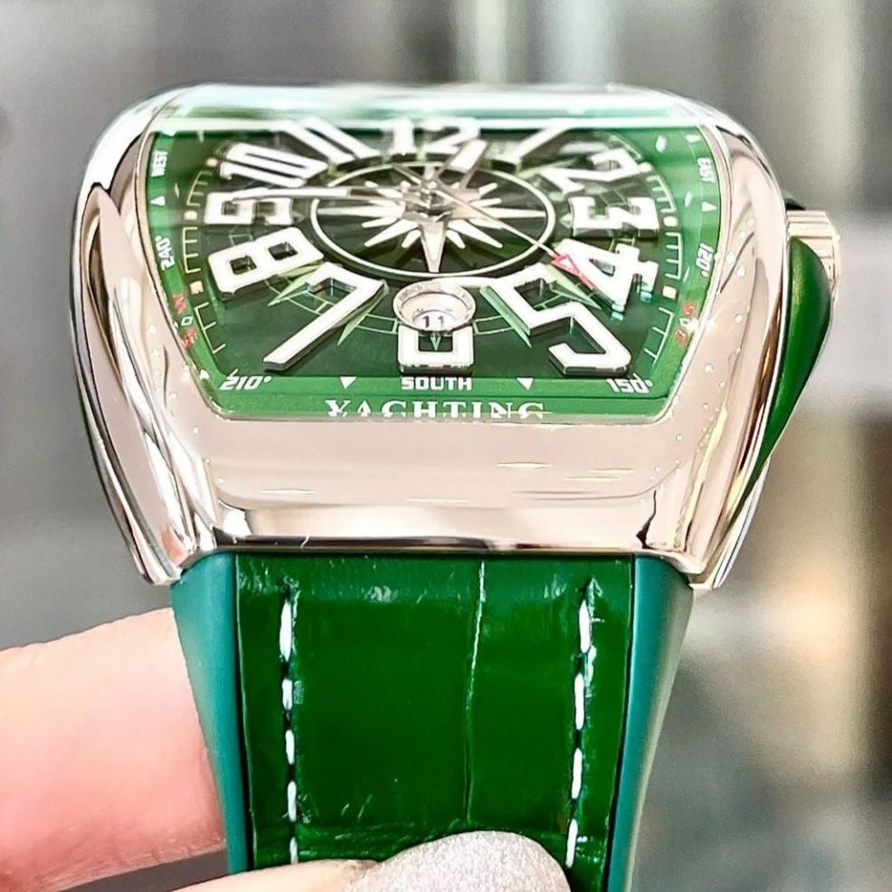 Franck Muller Vanguard V45 Steel Green Swiss ETA Automatic Mens Watch