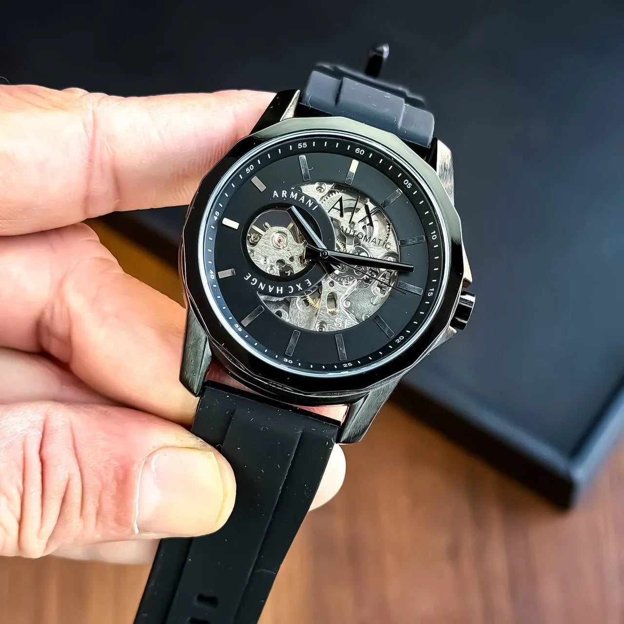 Armani Exchange Black Analog