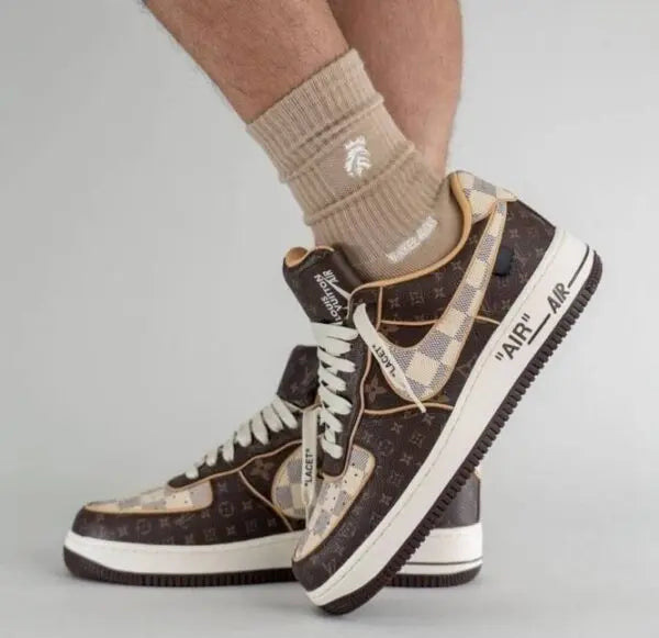 Nike Airforce 1 low Louis Vuitton Virgil Abloh Brown