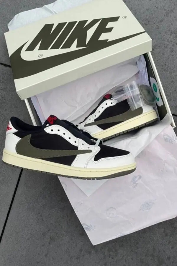 Nike Air Jordan 1 Low X Travis Scott Olive Green Semi UA