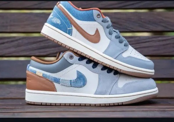 Nike Air Jordan 1 Low SE Phantom Repaired Denim Swoosh