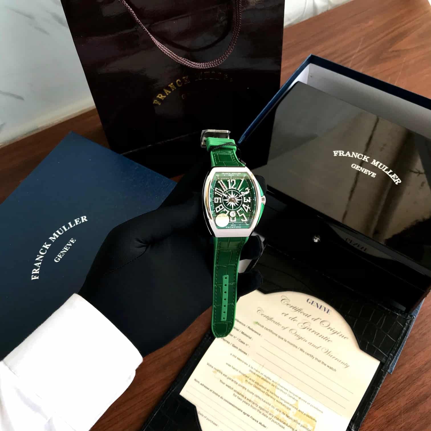 Franck Muller Vanguard V45 Steel Green Swiss ETA Automatic Mens Watch