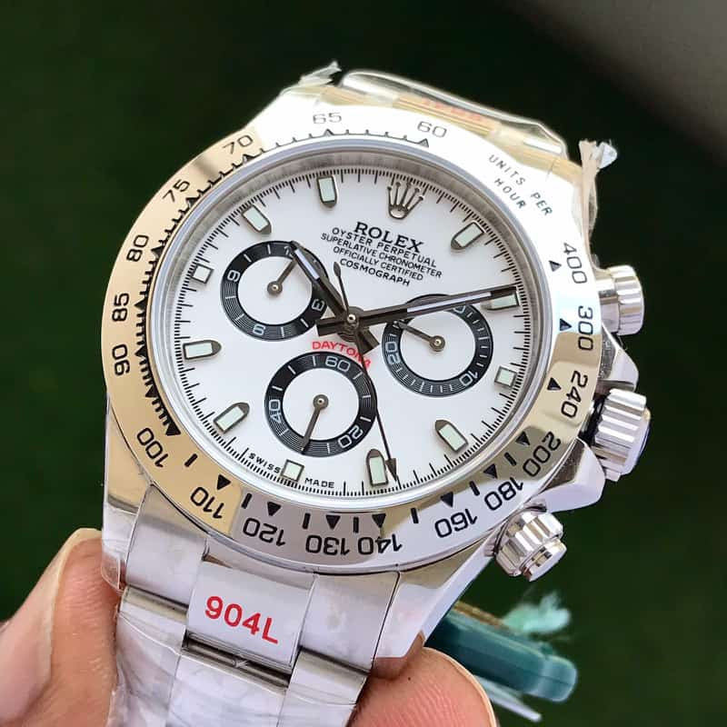 Rolex Cosmograph Daytona Oystersteel Full Silver Swiss ETA Machinery Men’s Watch
