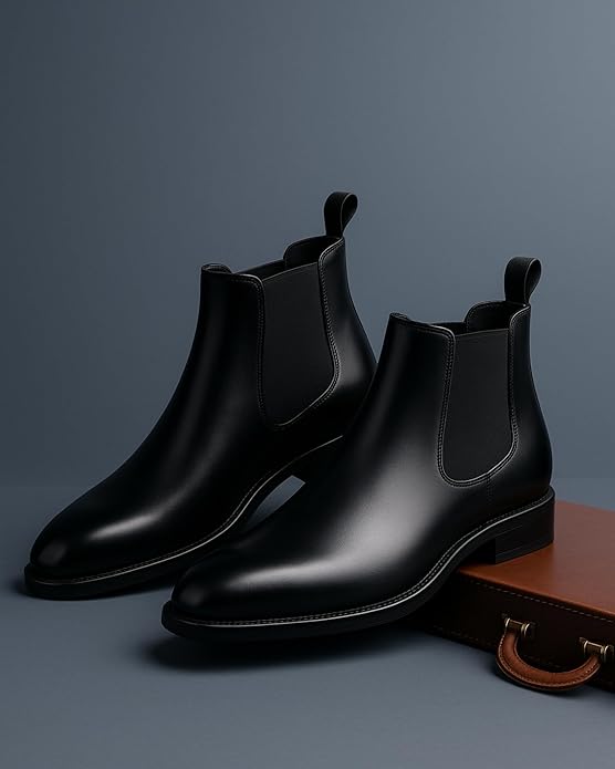 Auro Vibe Boots with Textured Finish | Formal & Smart Casual Boots