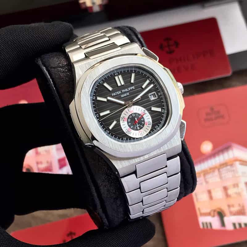 Patek Philippe Nautilus 5980A Stainless Steel Black Dial Automatic Mens Watch
