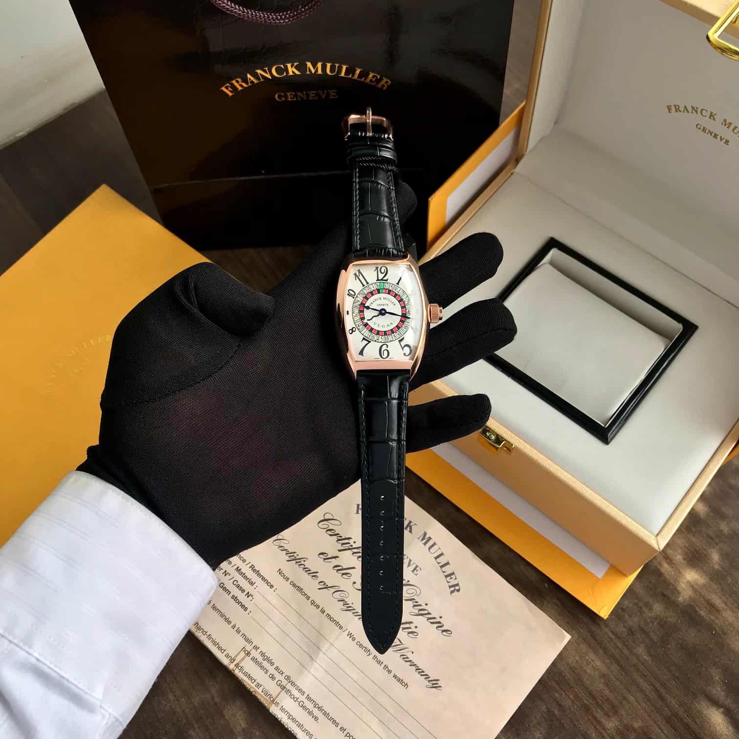 Frank Muller Vegas Casino Table Rosegold White Dial Premium Automatic Mens Watch