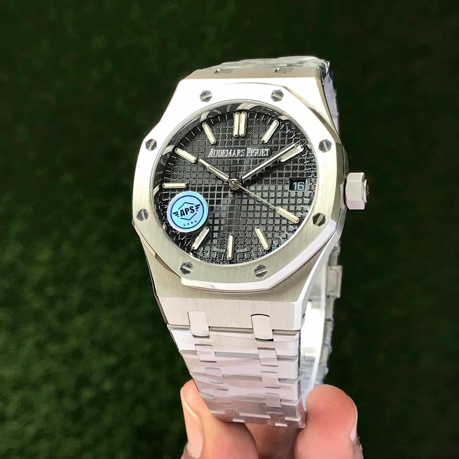 Audemars Piguet Royal Oak OffShore 50 Anniversary Silver Black Dial Swiss ETA Machinery Men’s Watch