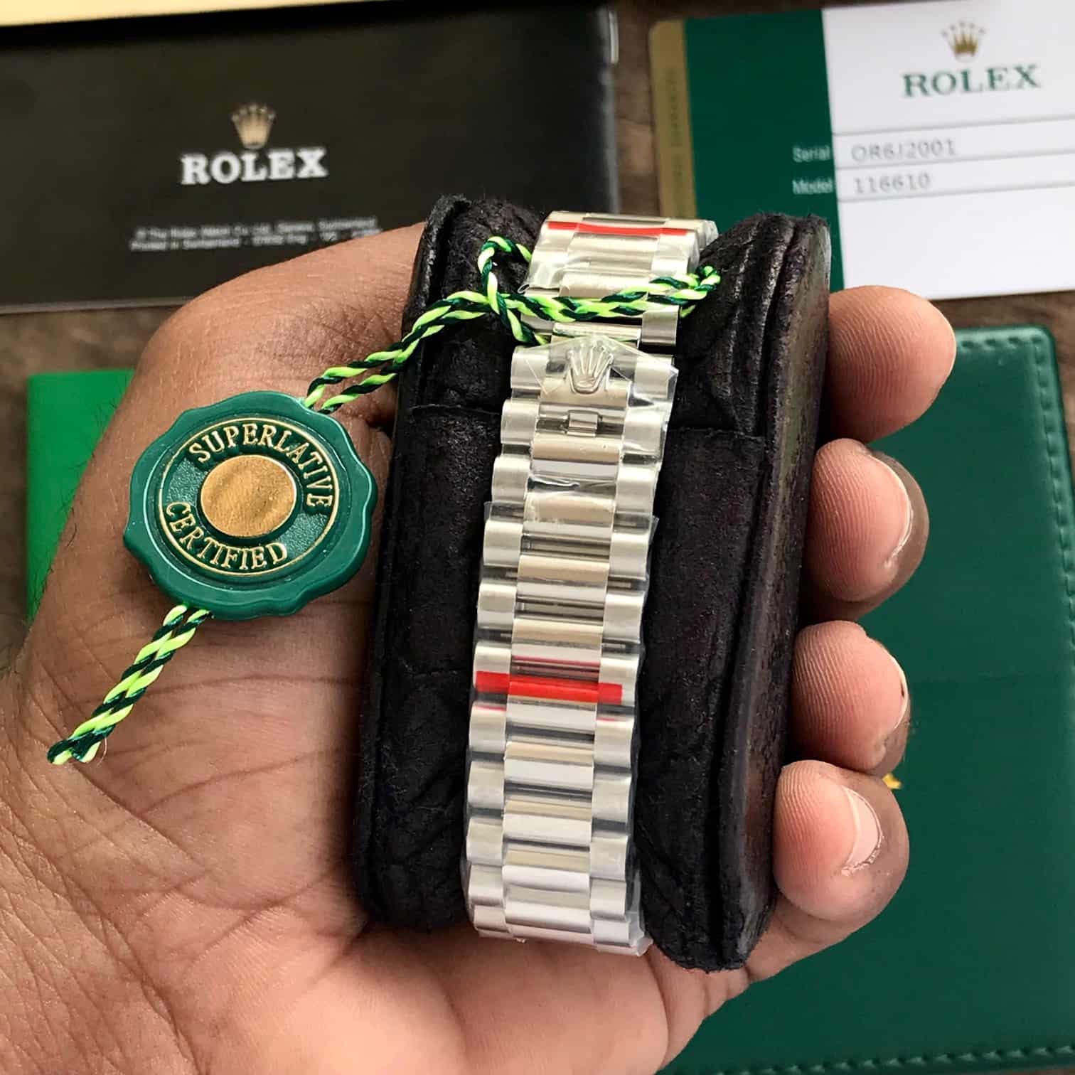 Rolex Day Date 36mm Silver Blue Swiss ETA Watch