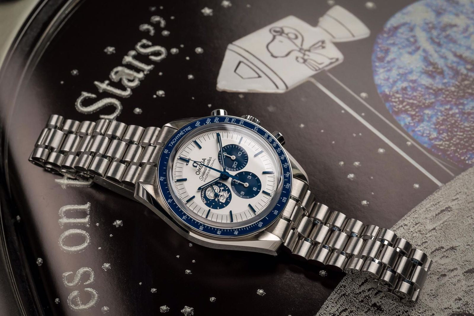 Omega Speedmaster Silver Snoopy Award 50 Anniversary Limited Swiss ETA Automatic Mens Watch