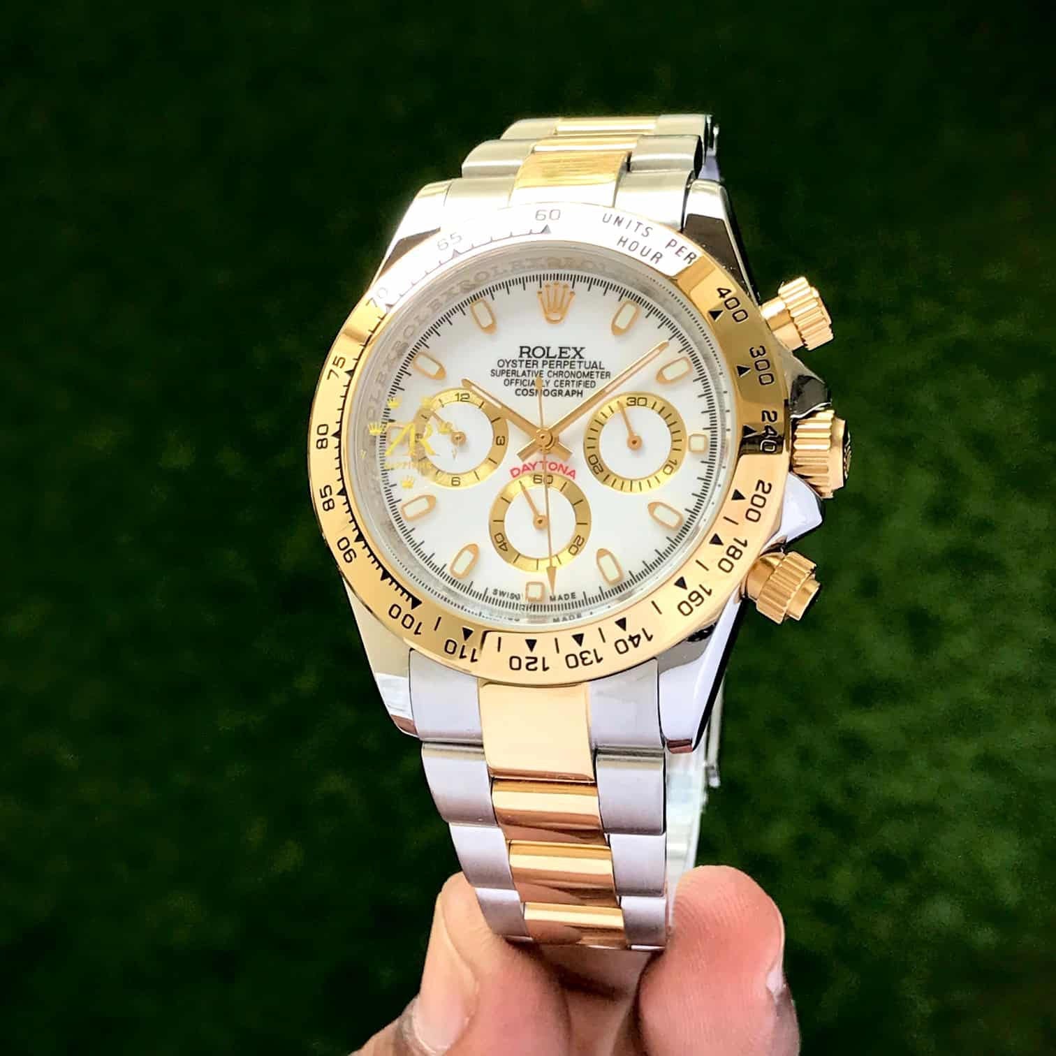 Rolex Daytona Two Tone White Dial Automatic Mens Watch