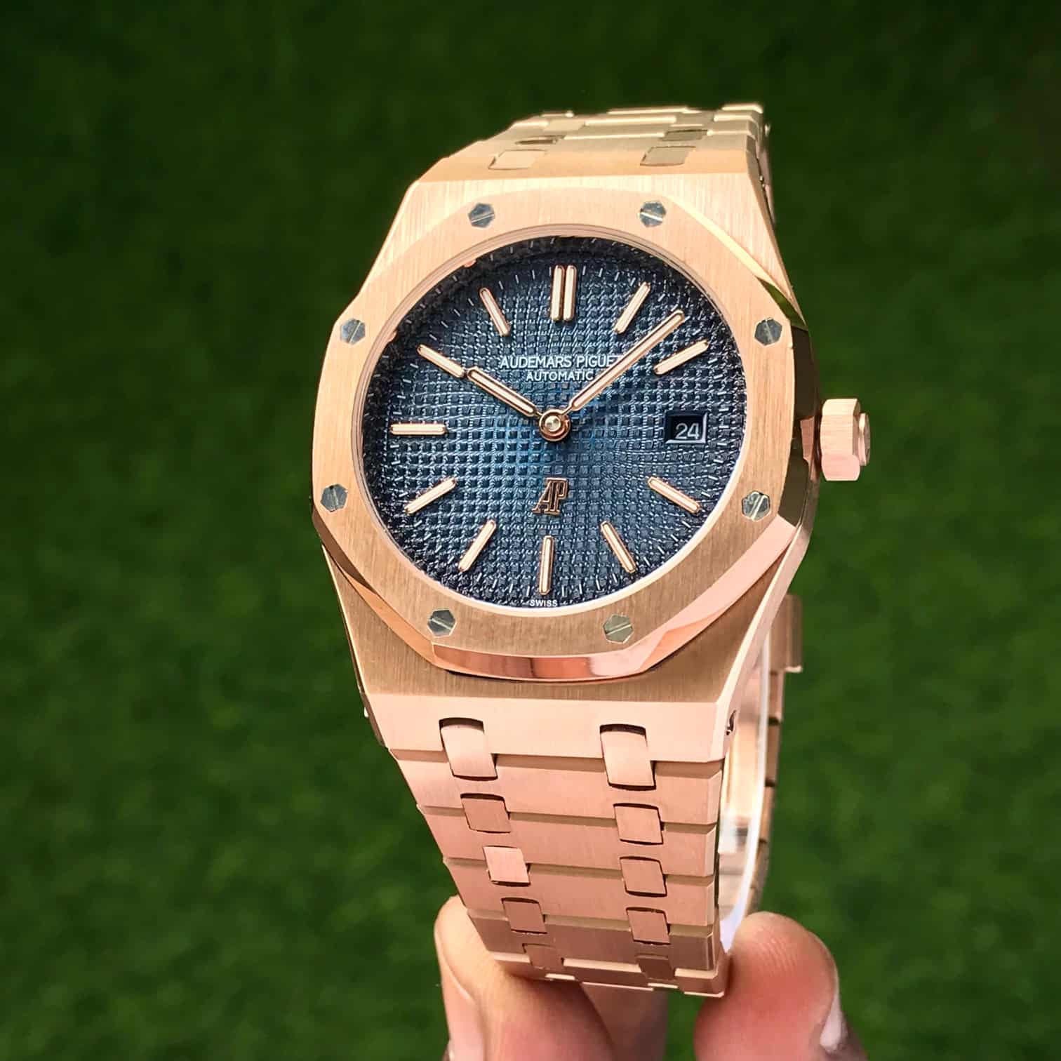 Audemars Piguet Royal Oak Offshore Rosegold Blue Dial Automatic Back Open Premium Men’s Watch