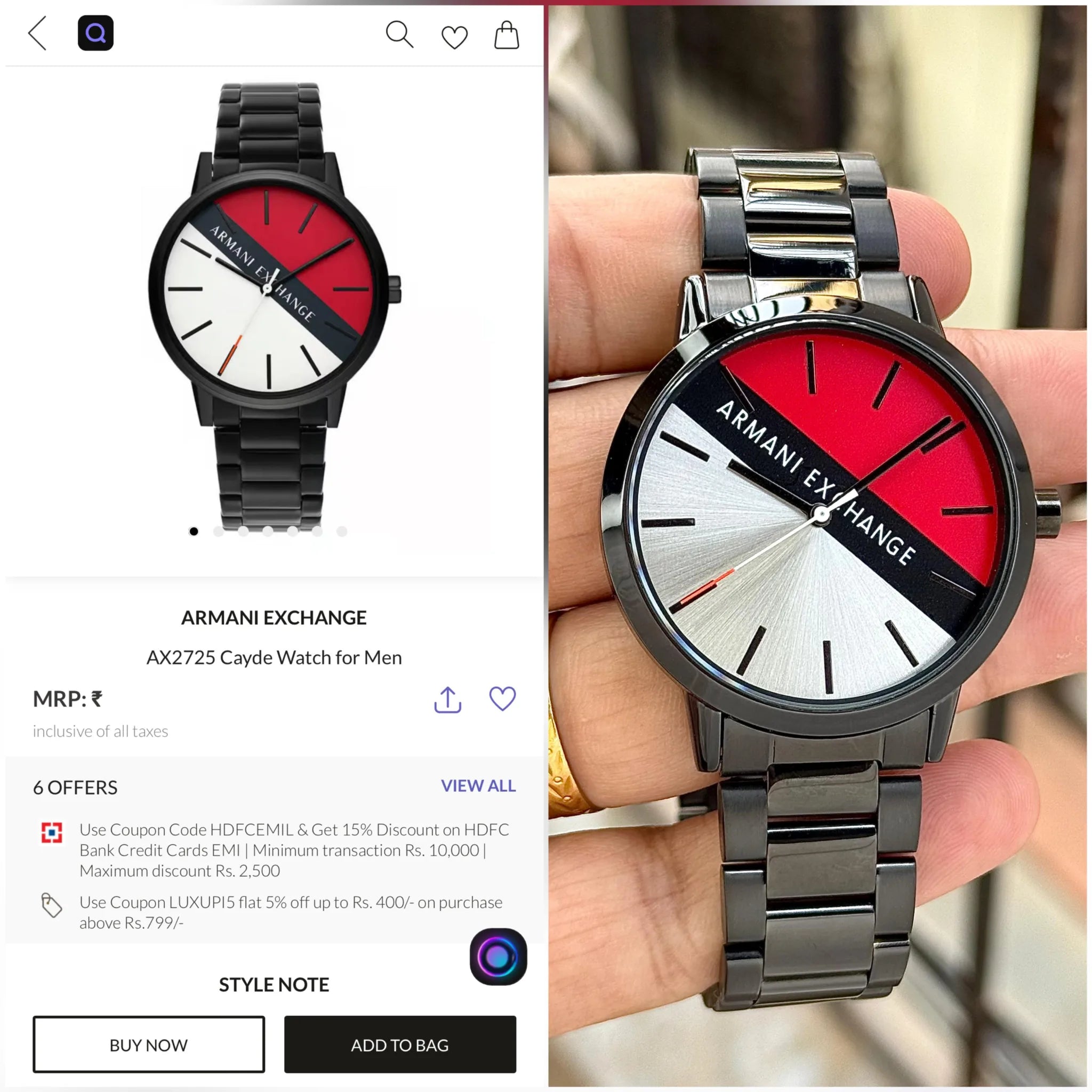 Armani Exchange AX2725 Cayde Men’s Watch