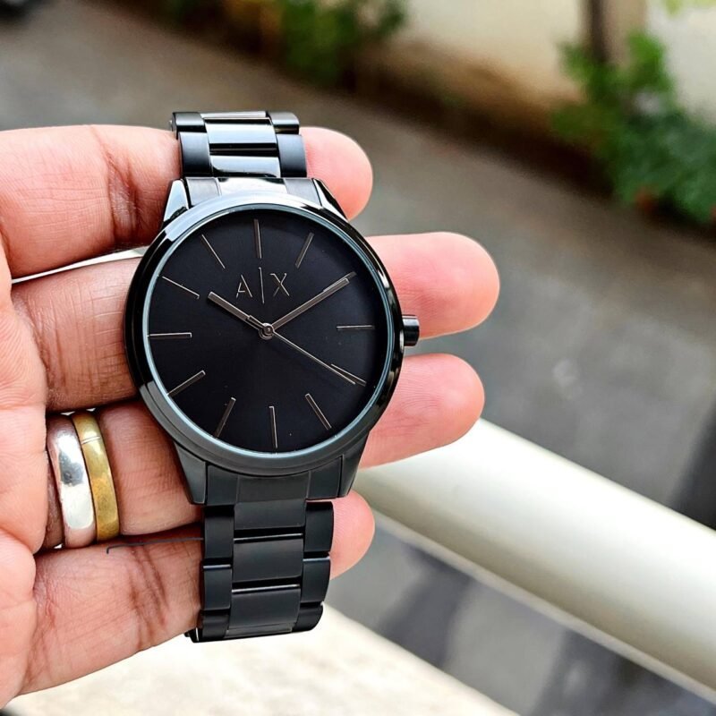 Armani Exchange Cayde Black Dial Watch