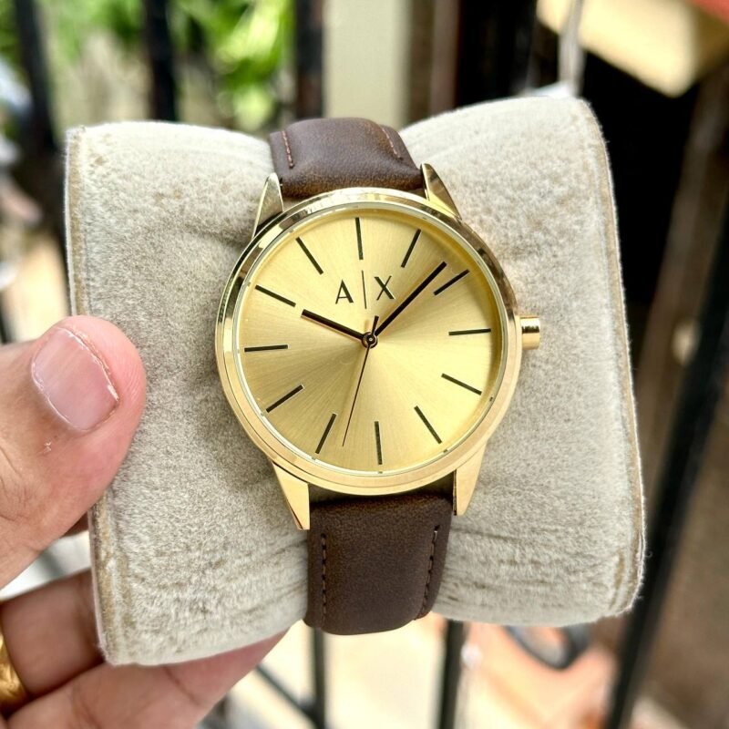 Armani Exchange Golden Analog Watch For Men