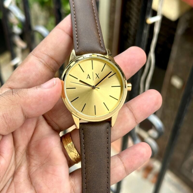 Armani Exchange Golden Analog Watch For Men