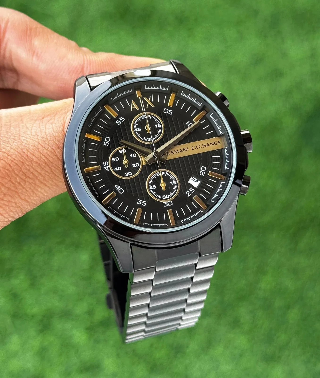 Armani Exchange Men’s Watch – Black Chronograph