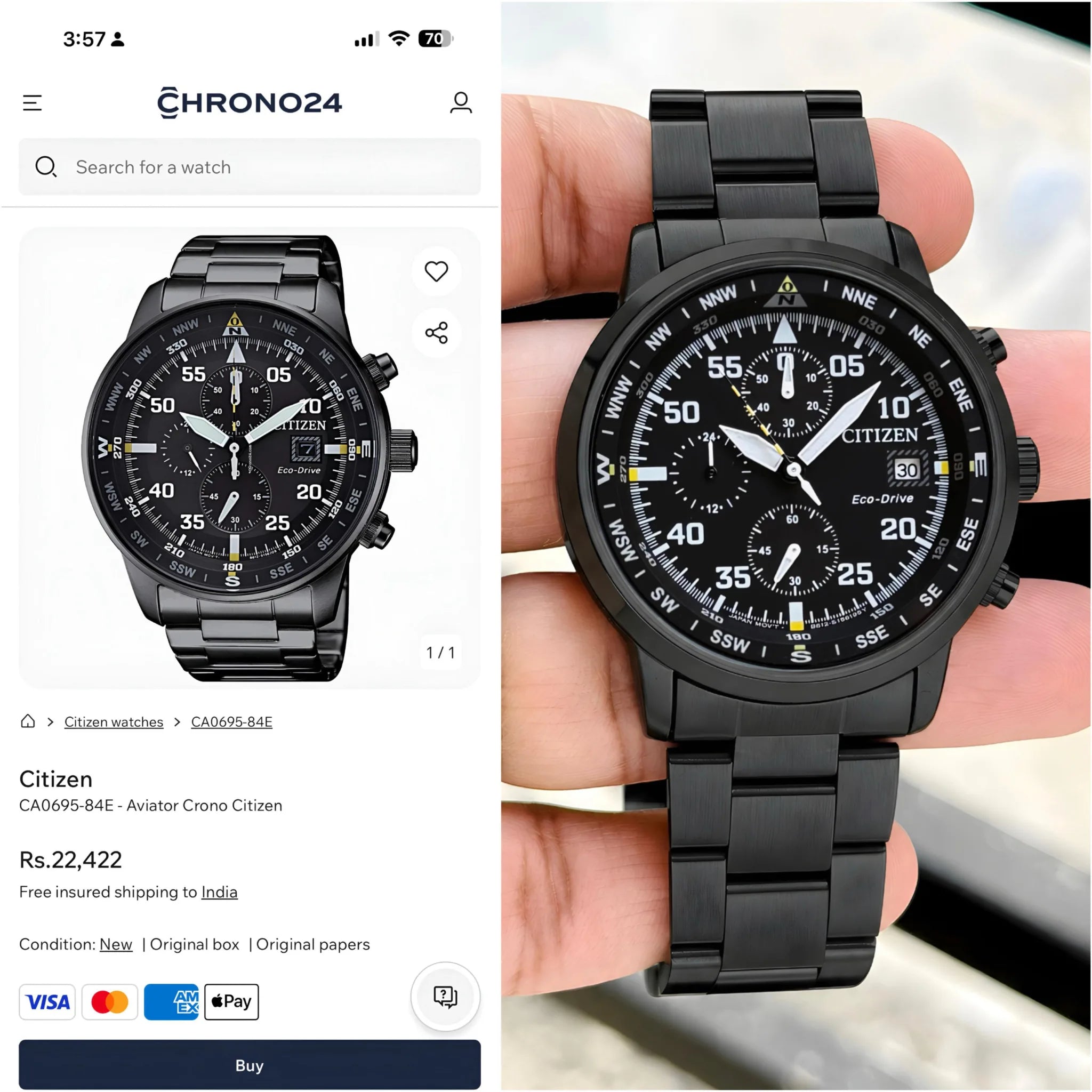 Citizen CA0690-88L Eco-Drive Chronograph