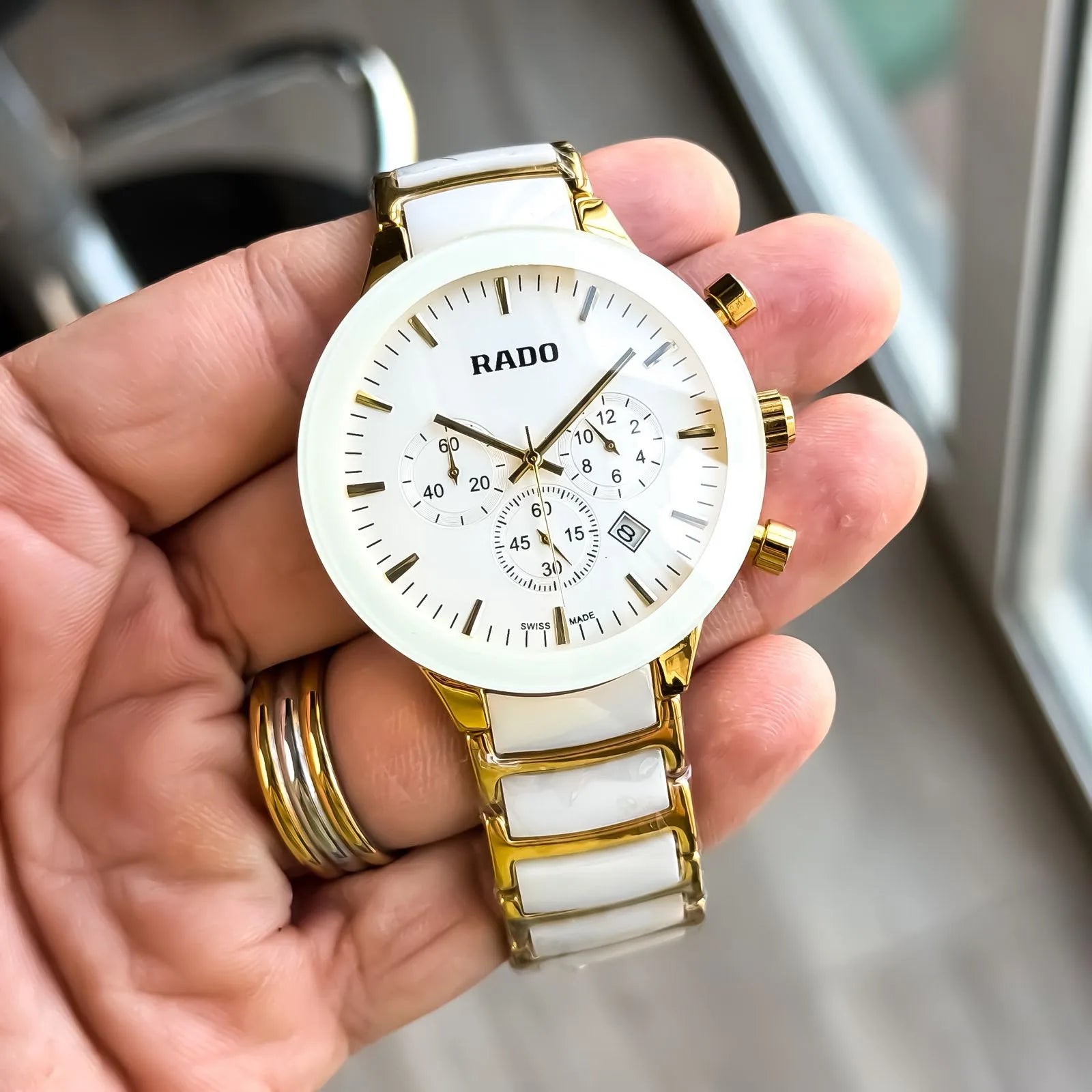 Rado Centrix Ceramic Gold-Tone Chronograph