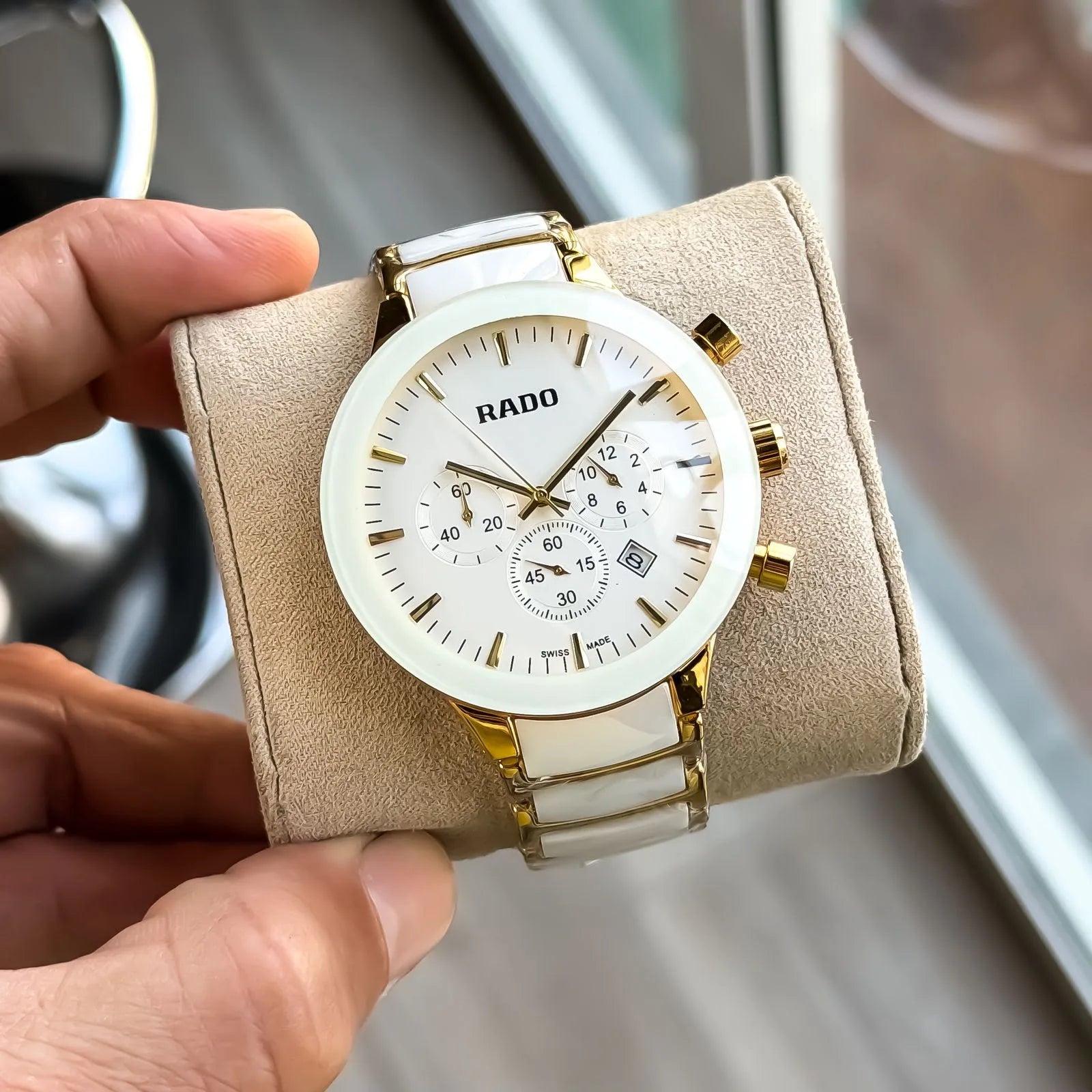 Rado Centrix Ceramic Gold-Tone Chronograph