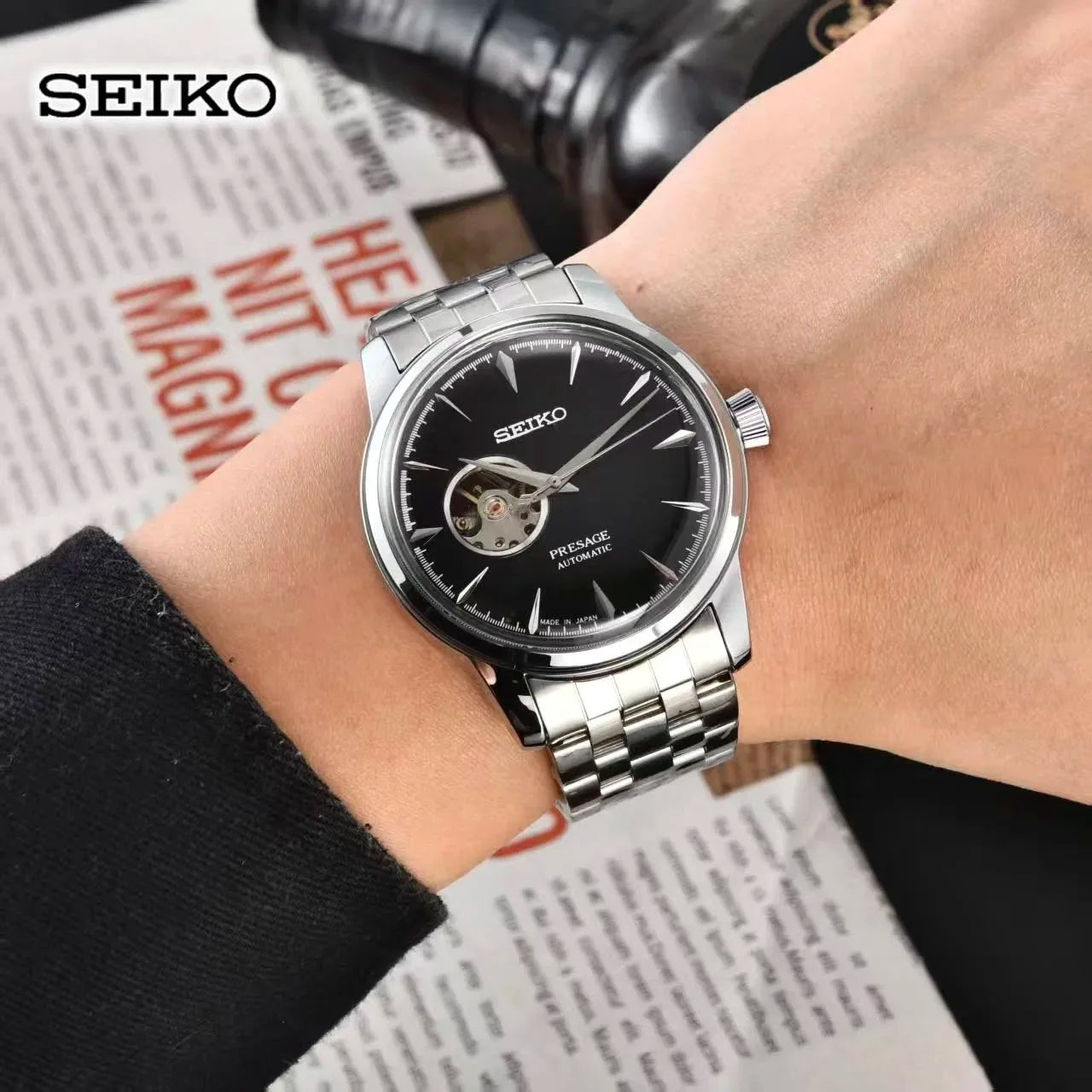 Seiko Presage Cocktail Time Grasshopper SSA441J1 Open Heart