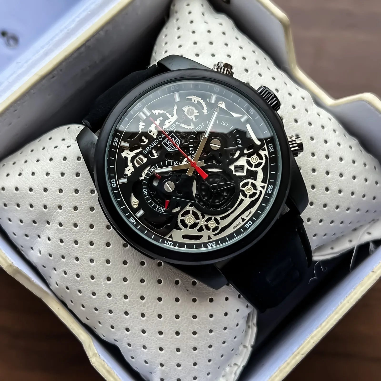 TAG Heuer Carrera Sport CR7 Black Leather Strap