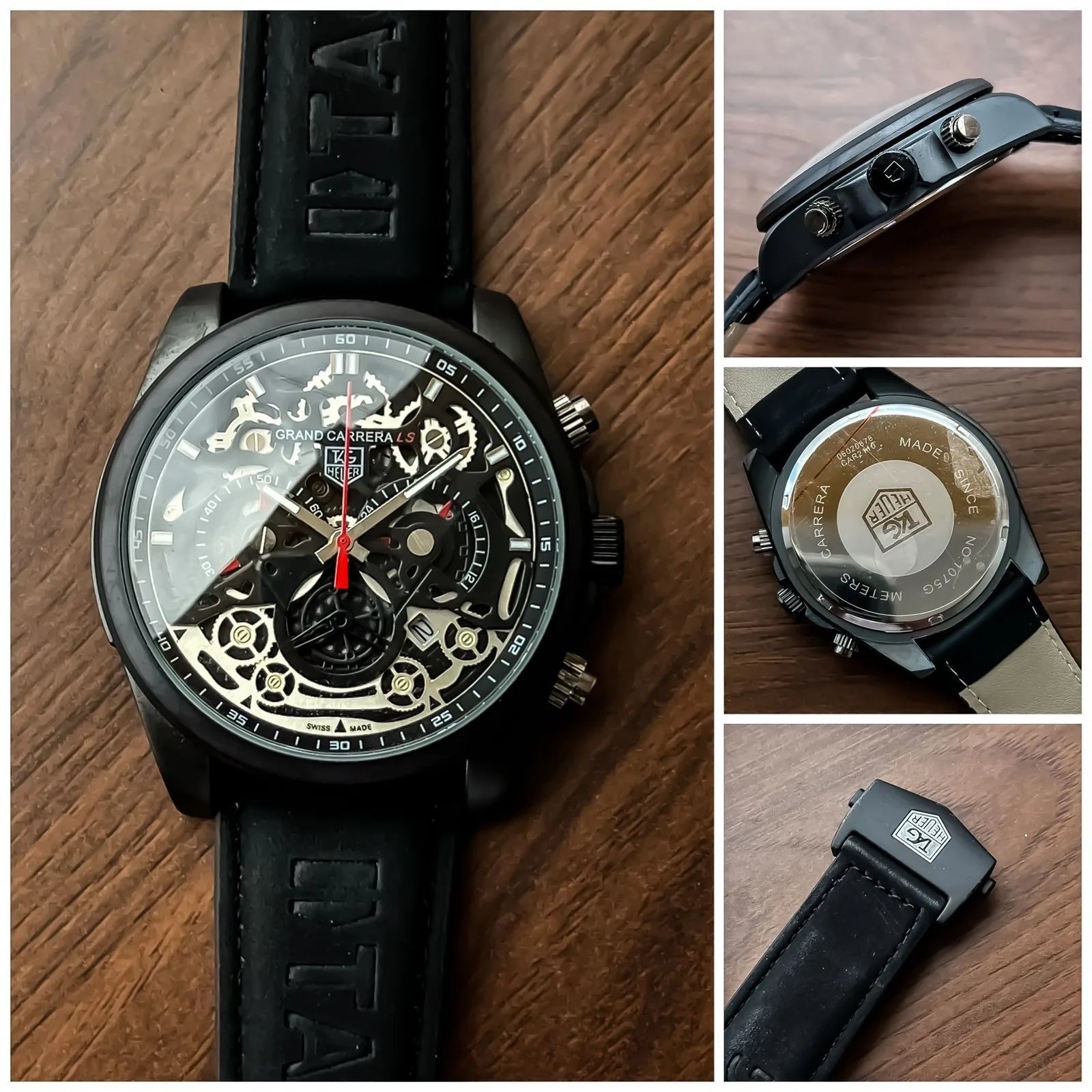 TAG Heuer Carrera Sport CR7 Black Leather Strap