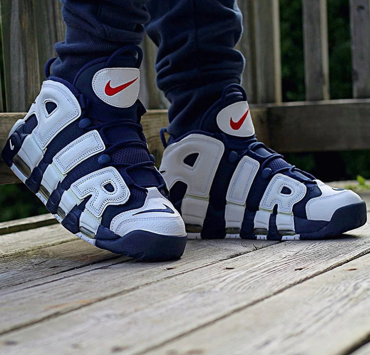 Nike Air More Uptempo Navy Sneakers