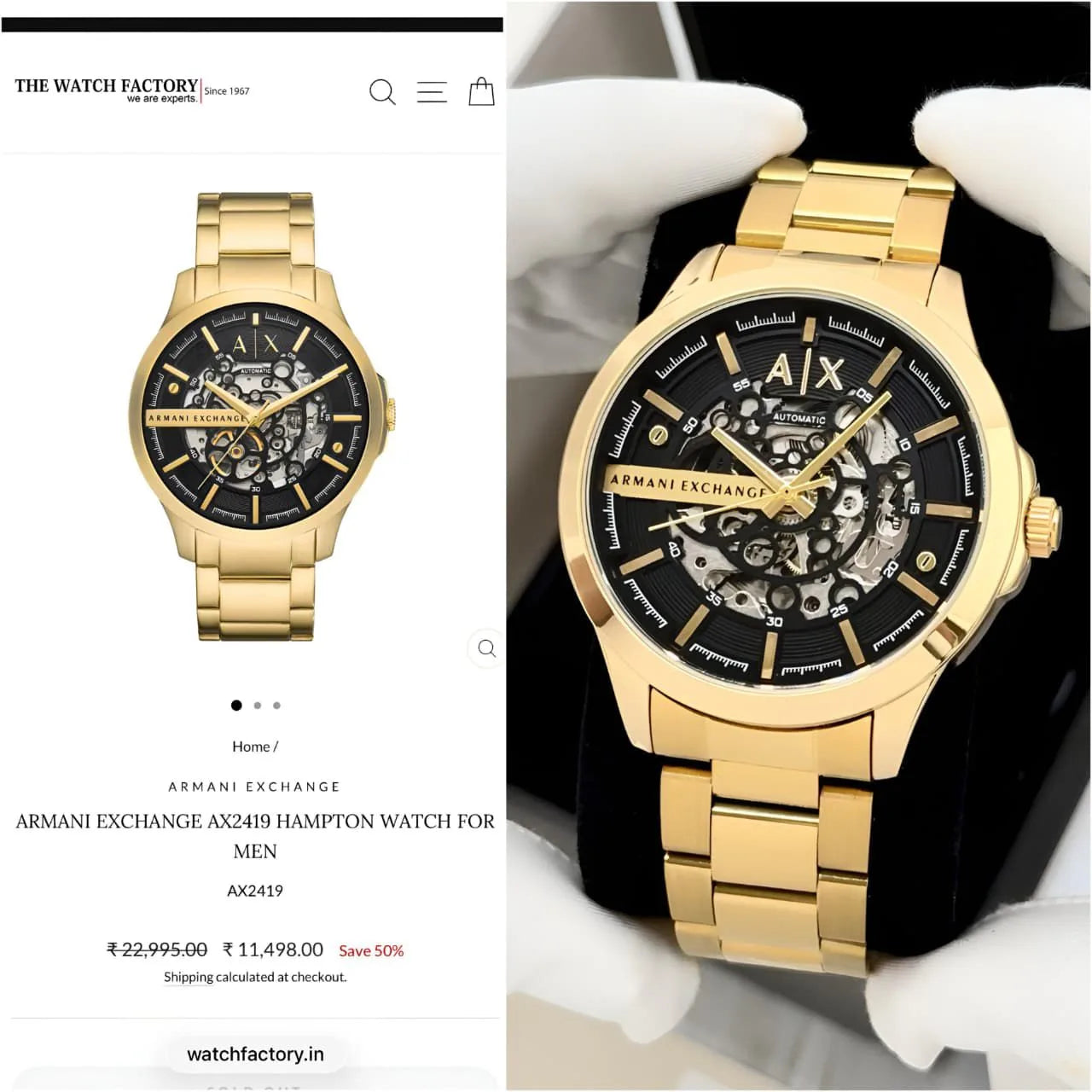 A/X Hampton Automatic Skeleton Dial