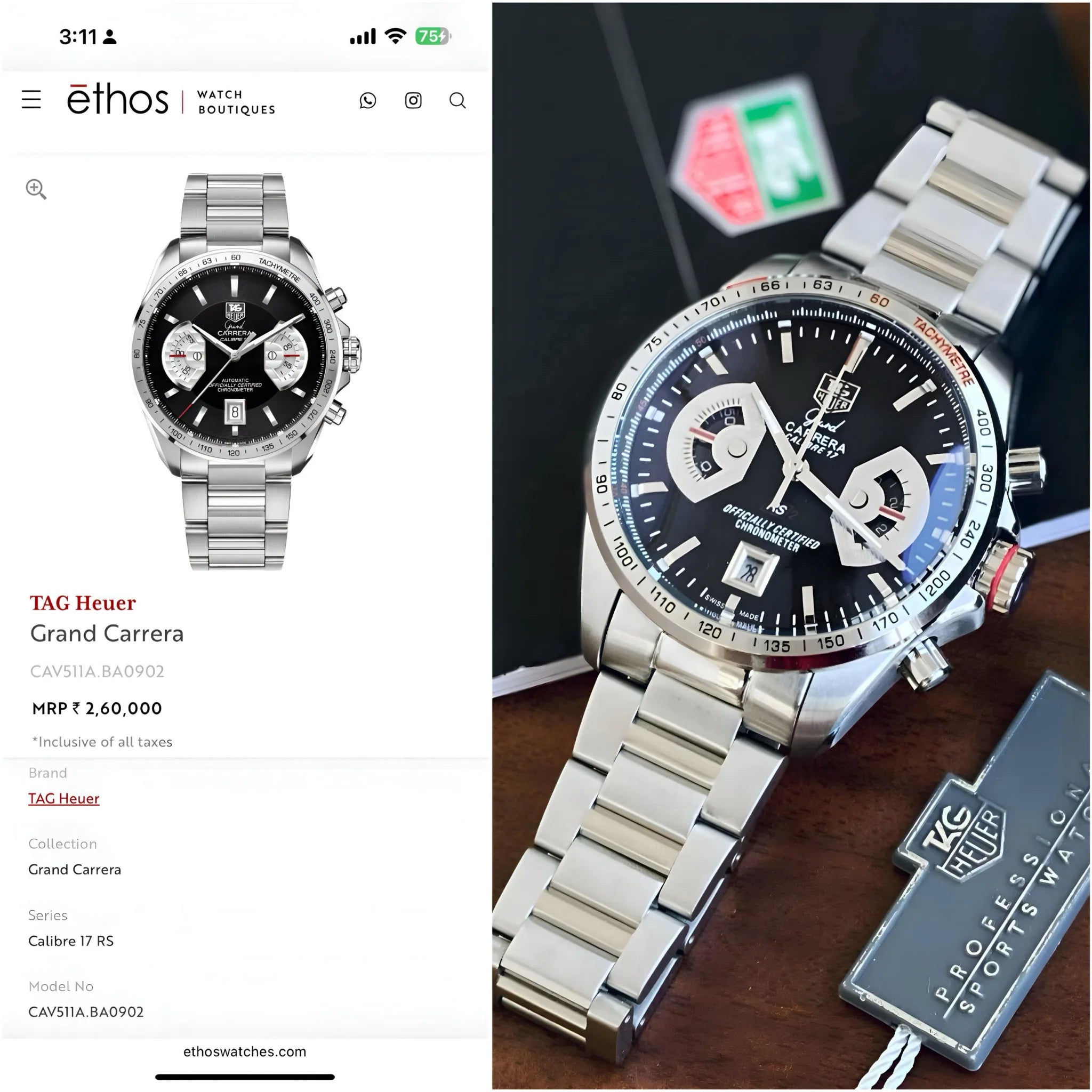 Tag Heuer Carrera Calibre 17 Chronograph