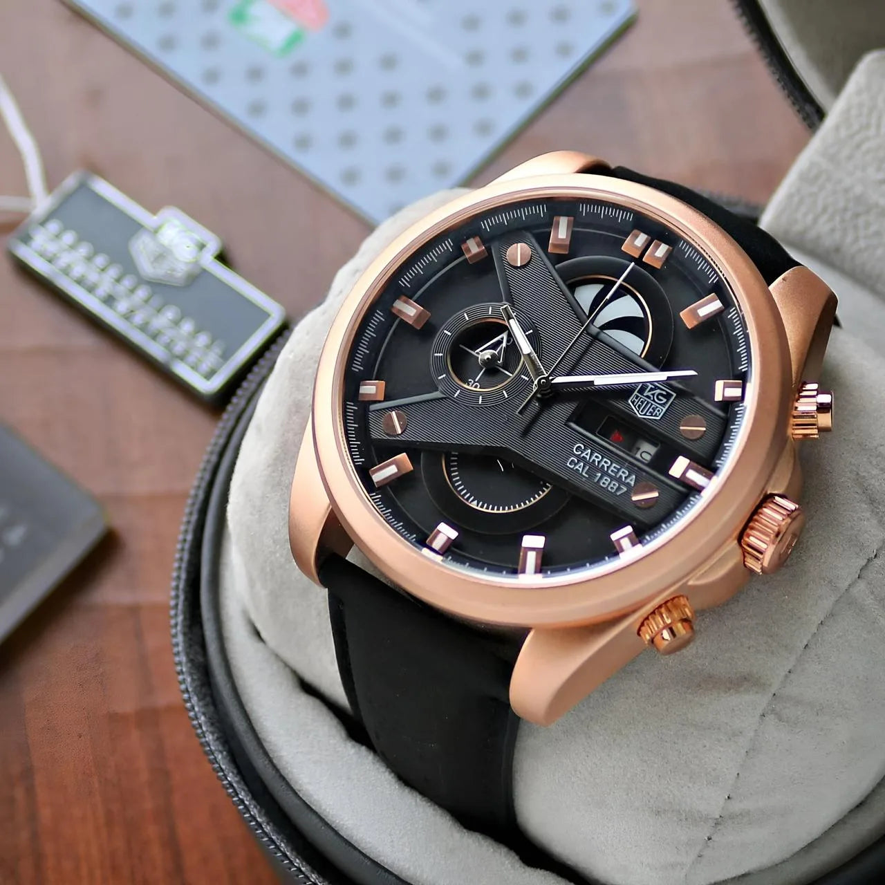 TAG Heuer Carrera Sporat CR7 Black Suede Leather