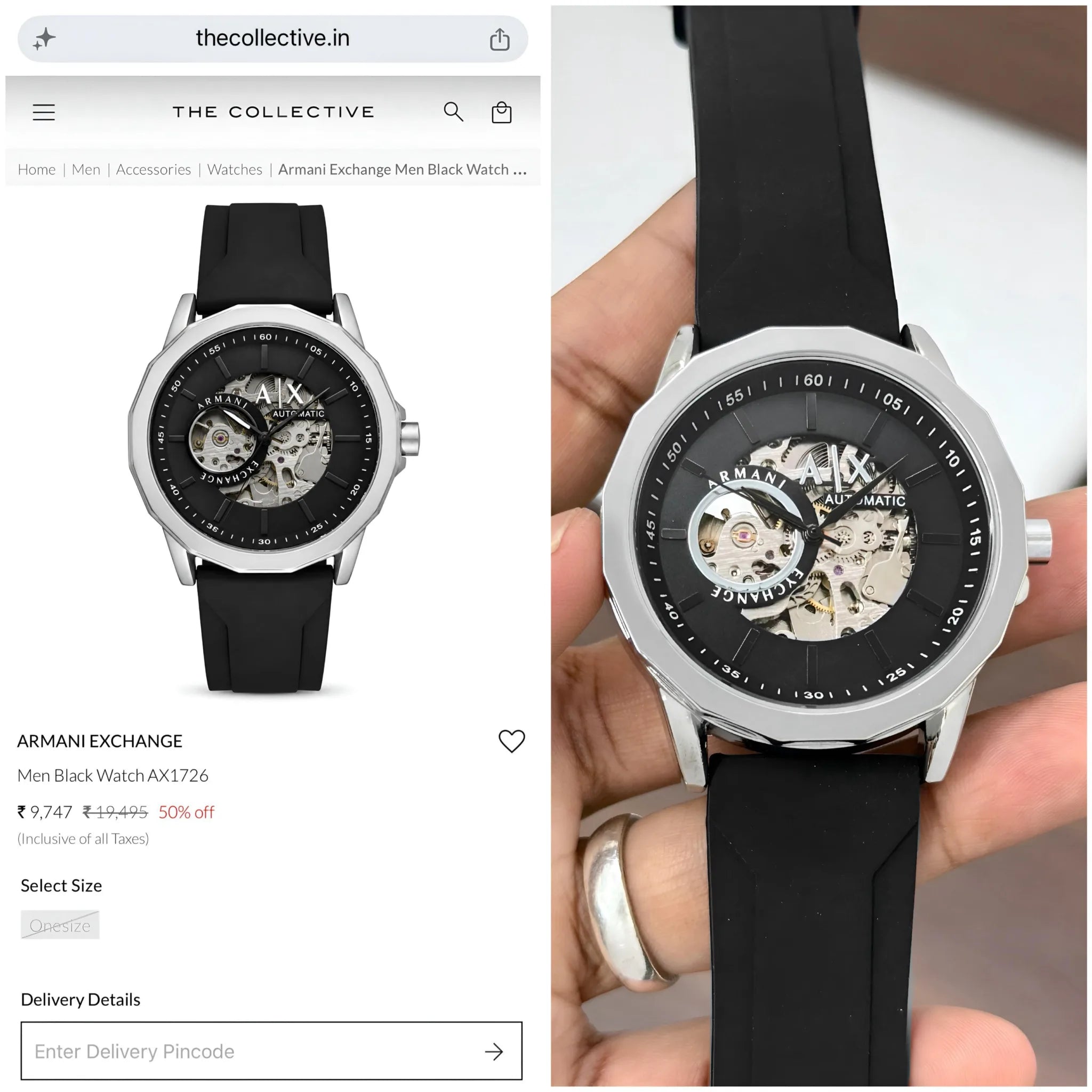 Armani Exchange AX Automatic Skeleton