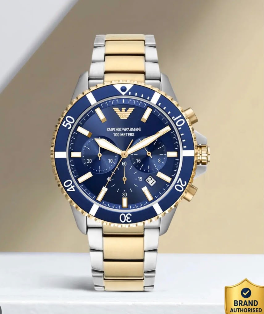 Emporio Armani Diver Blue/Gold toned steel 43 mm