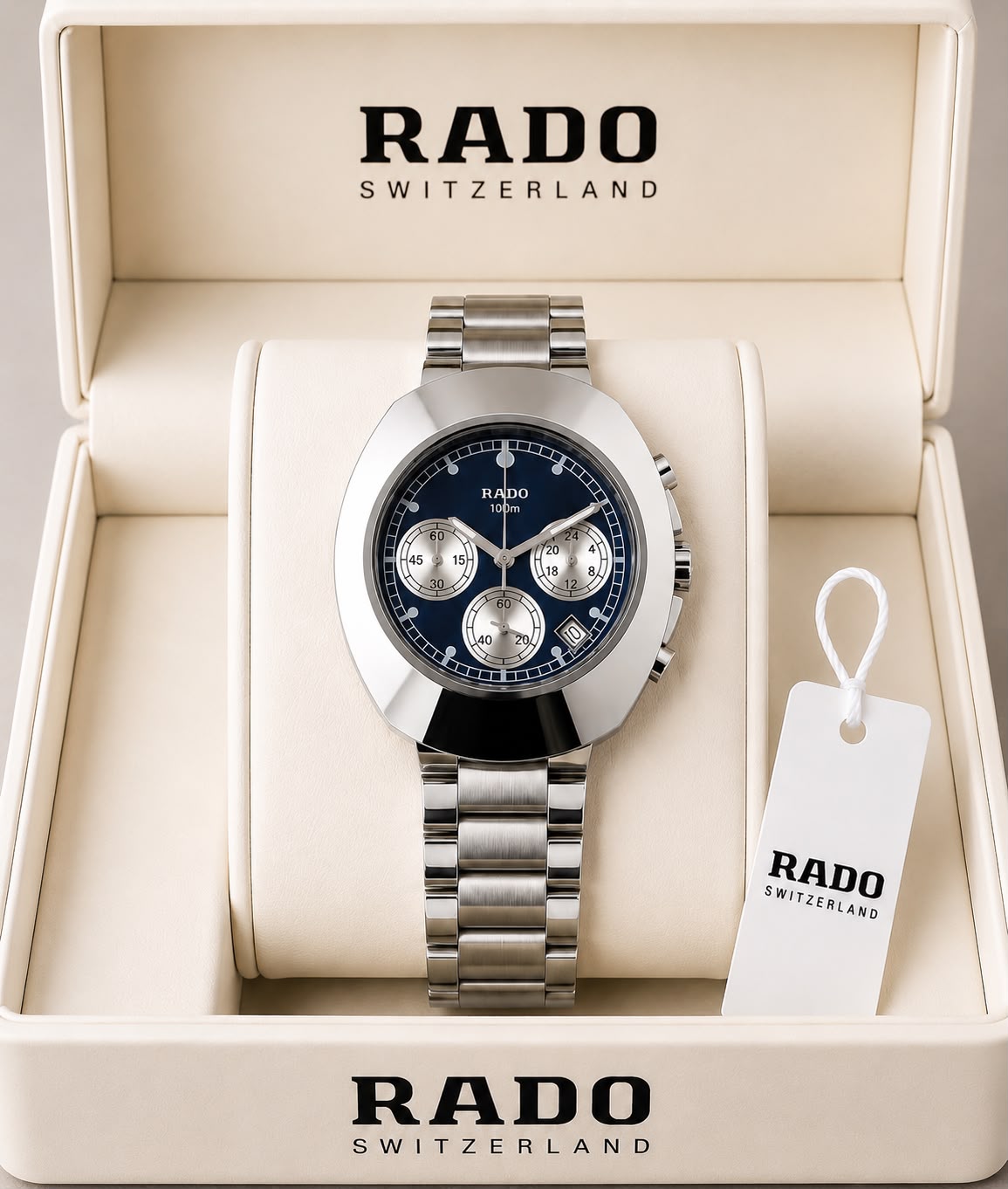 Rado Diastar Slim Chronograph Blue Dial