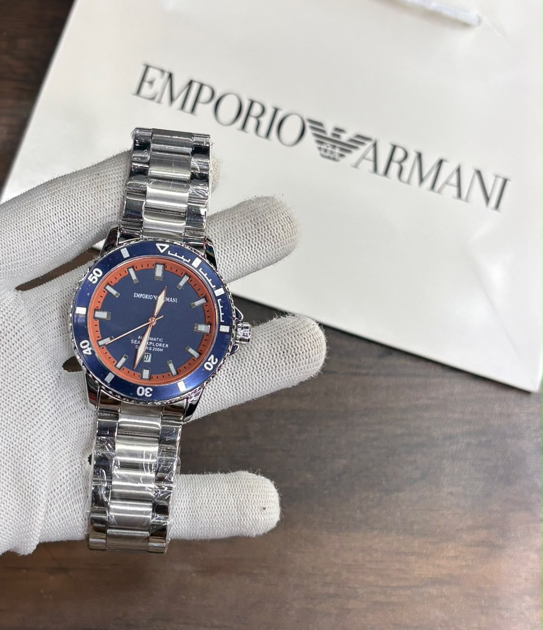Emporio Armani Men’s Analog Dress Watch with Tachymeter & Date – 42mm