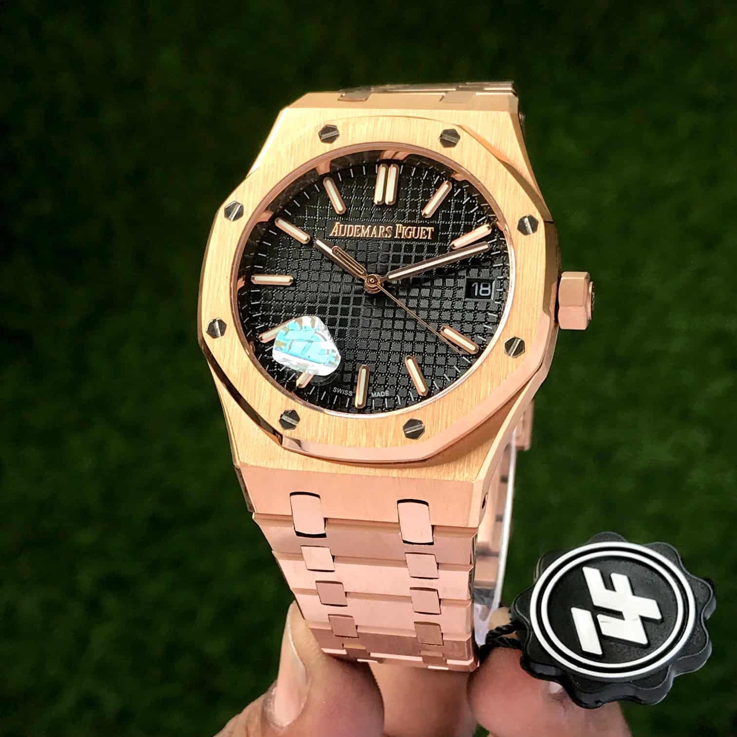 Audemars Piguet Royal Oak Offshore Rosegold Black Dial Metal Chain Swiss ETA 1:1 Automatic Movement Men’s Watch