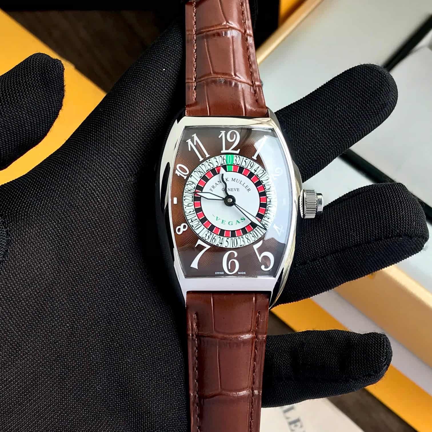 Frank Muller Vegas Casino Table Premium Brown Dial Automatic Mens Watch