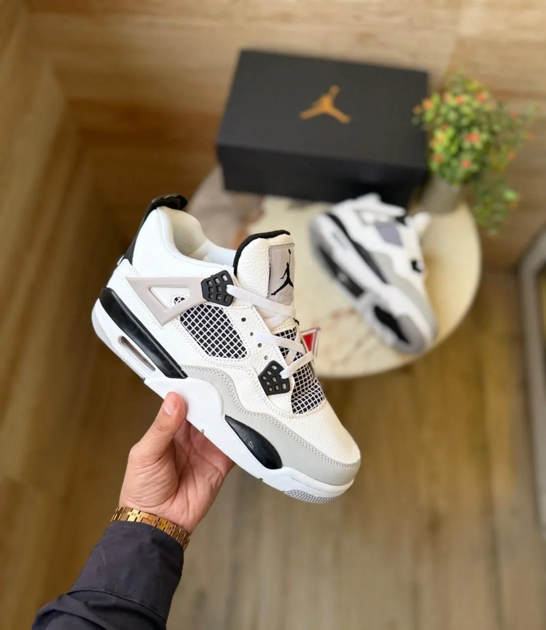 Air Jordan 4 Retro Black Army Sneakers
