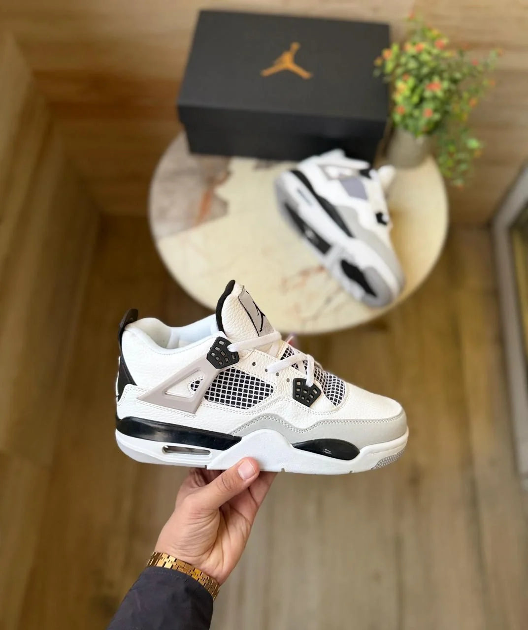 Air Jordan 4 Retro Black Army Sneakers