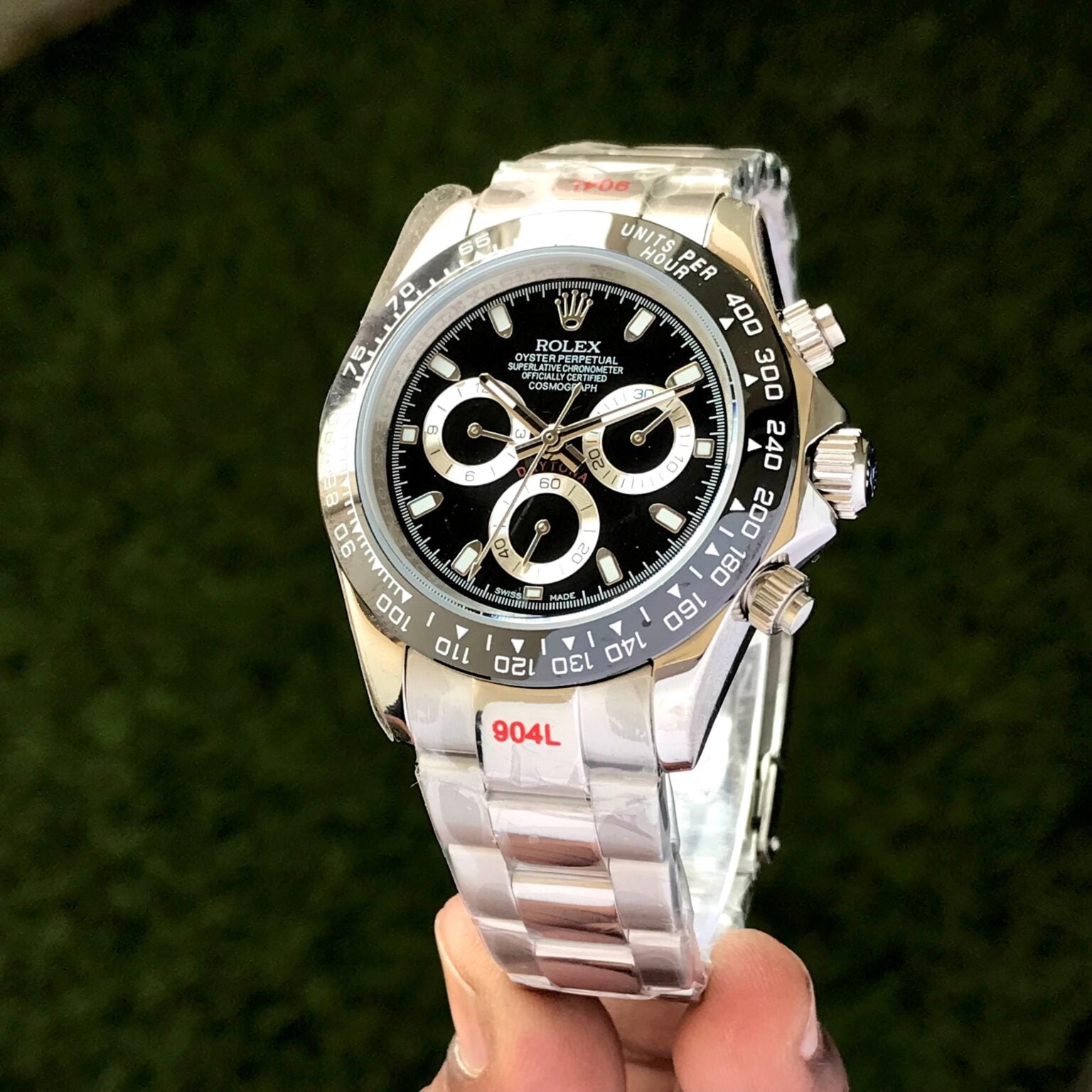 Rolex Cosmograph Daytona Black Dial Japanese Automatic Mens Watch