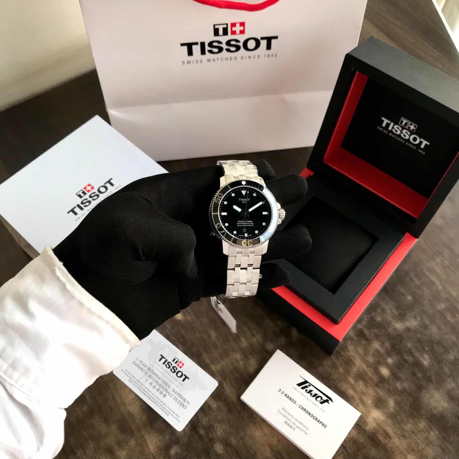 Tissot Seastat Poweromatic 80 Silver Black Dial Automatic Men’s Watch