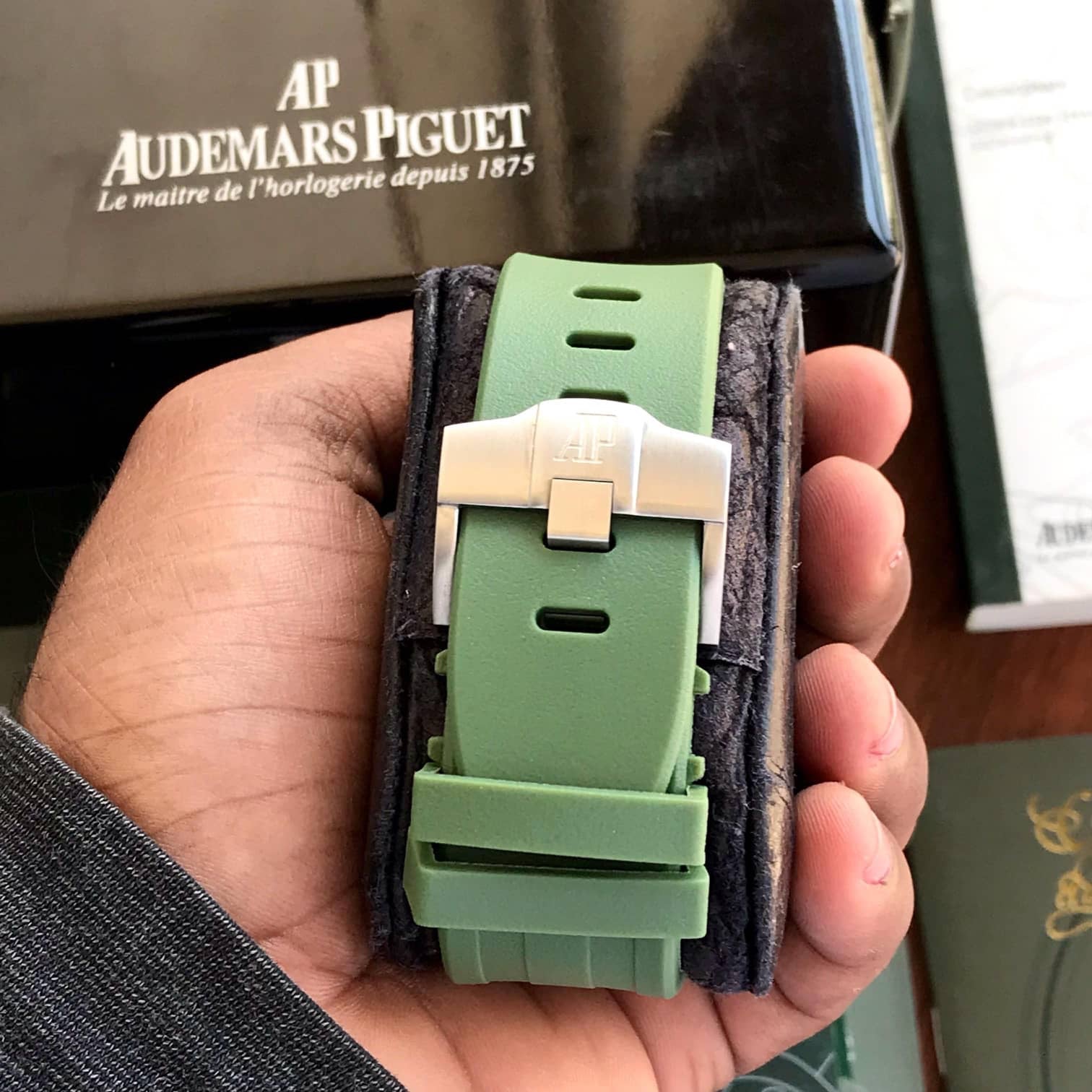 Audemars Piguet Royal Oak Offshore Khaki Green Dial Automatic Mens Watch