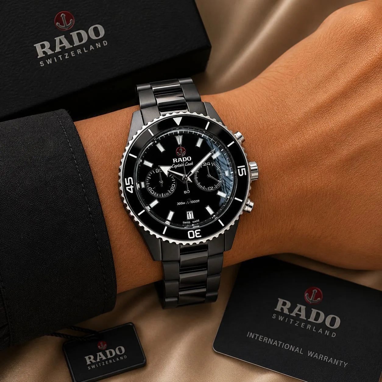 Rado Captain Cook High-Tech Ceramic Chronograph Watch