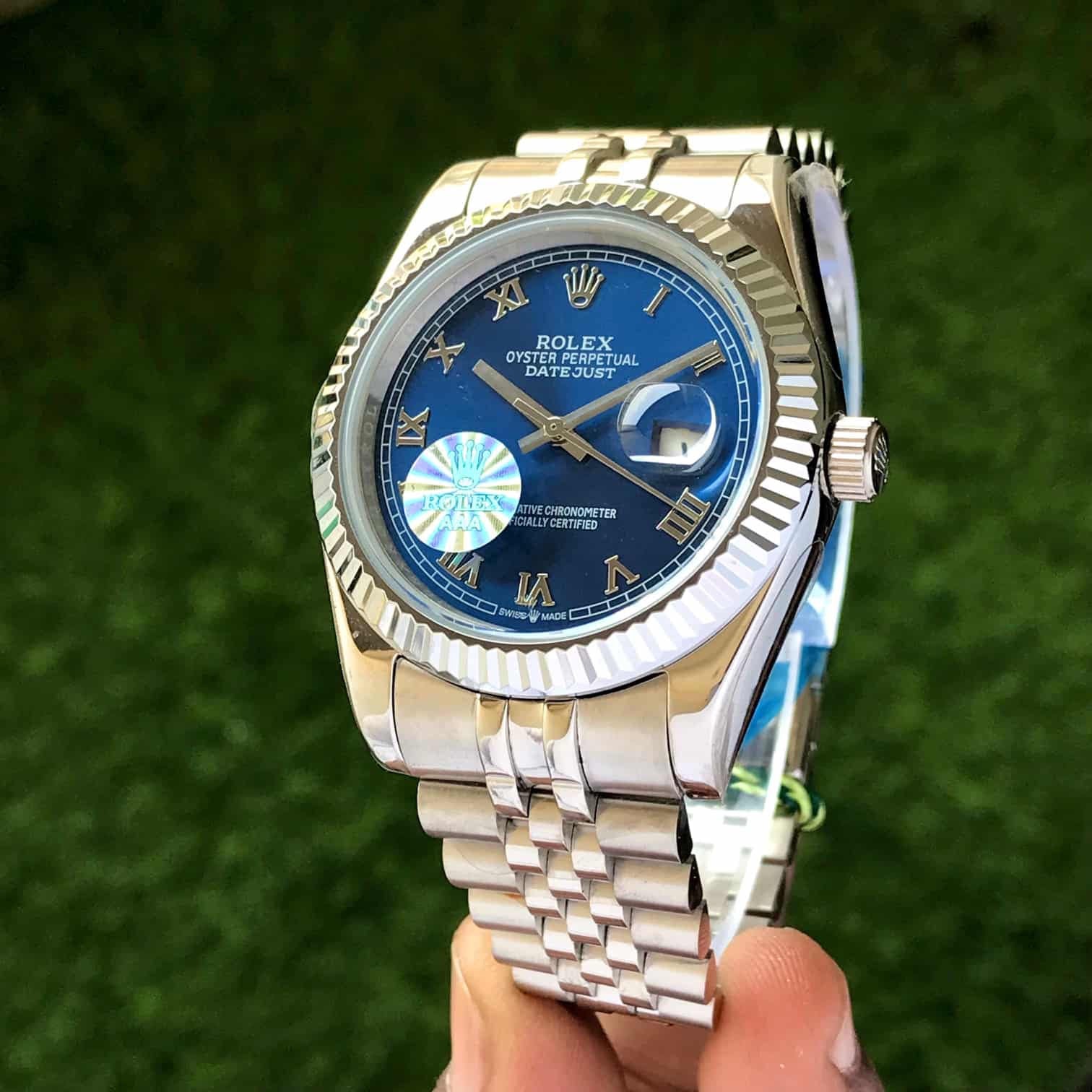 Rolex Date Just 41 Blue Roman Numeral Dial Men’s Watch