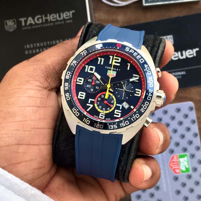 TAG Heuer Formula 1 X Red Bull Racing Blue Rubber Belt Special Edition Master Quality Mens Watch