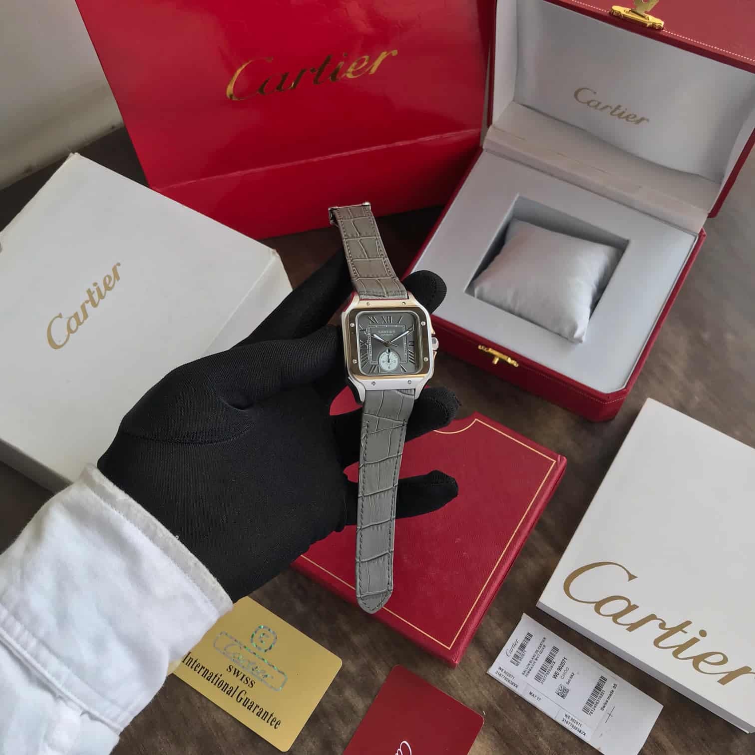 Cartier De Santos Dual Time Grey Premium Automatic Men’s Watch