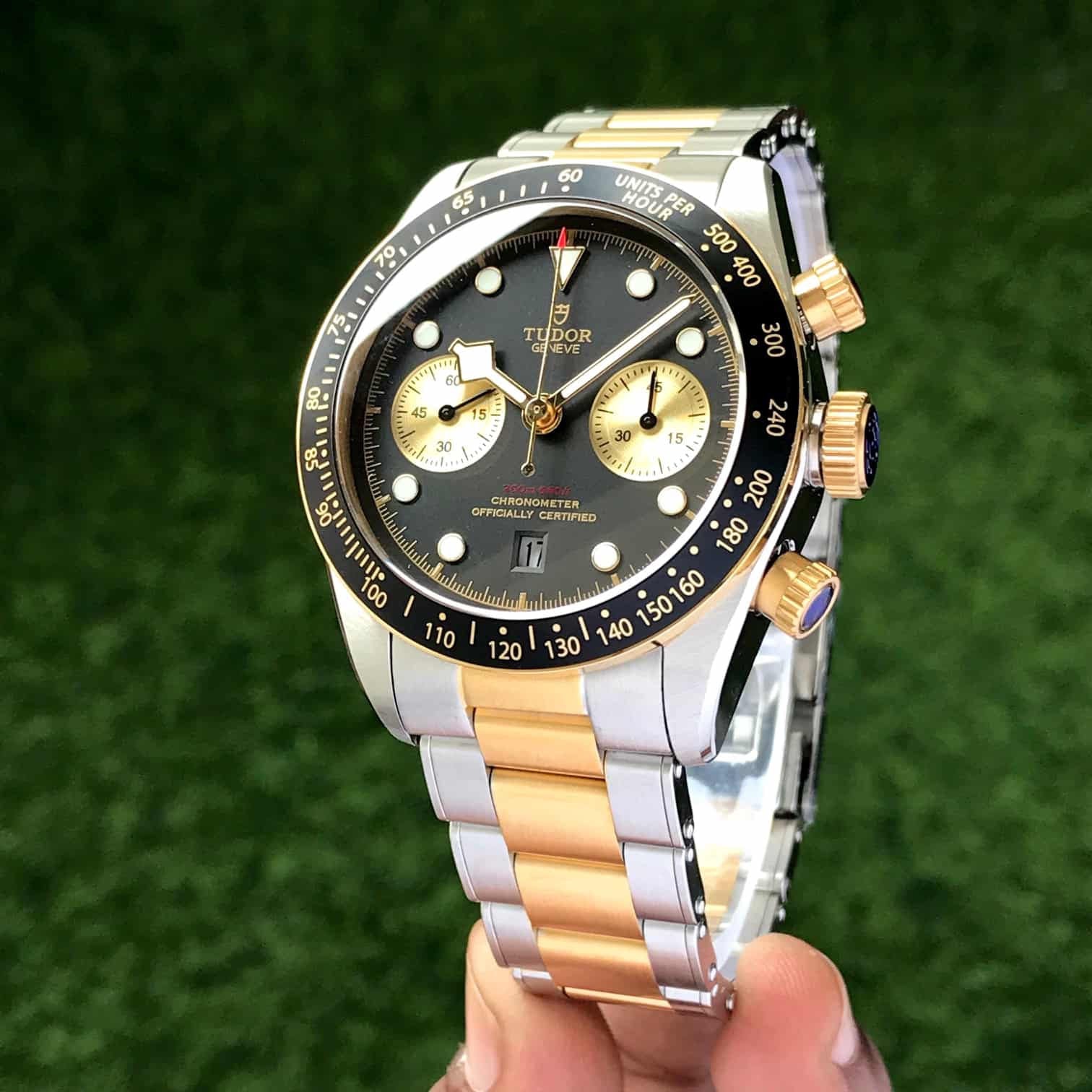 Tudor Black Bay Two Tone Chronograph S&G Swiss ETA Automatic Men’s Watch