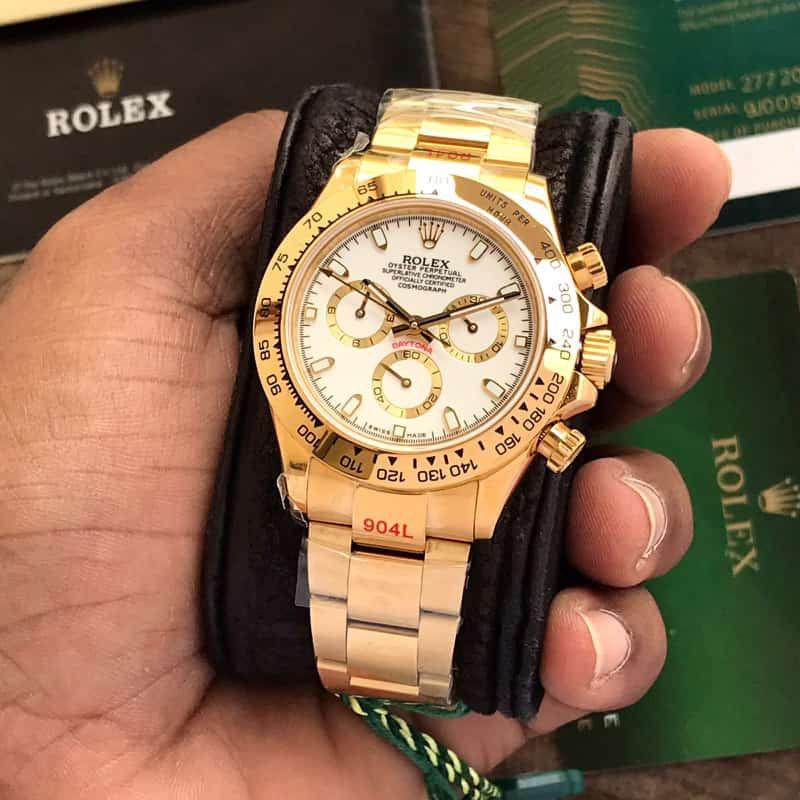 Rolex Cosmograph Daytona Oystersteel Full Gold Men’s Watch Swiss ETA Machinery