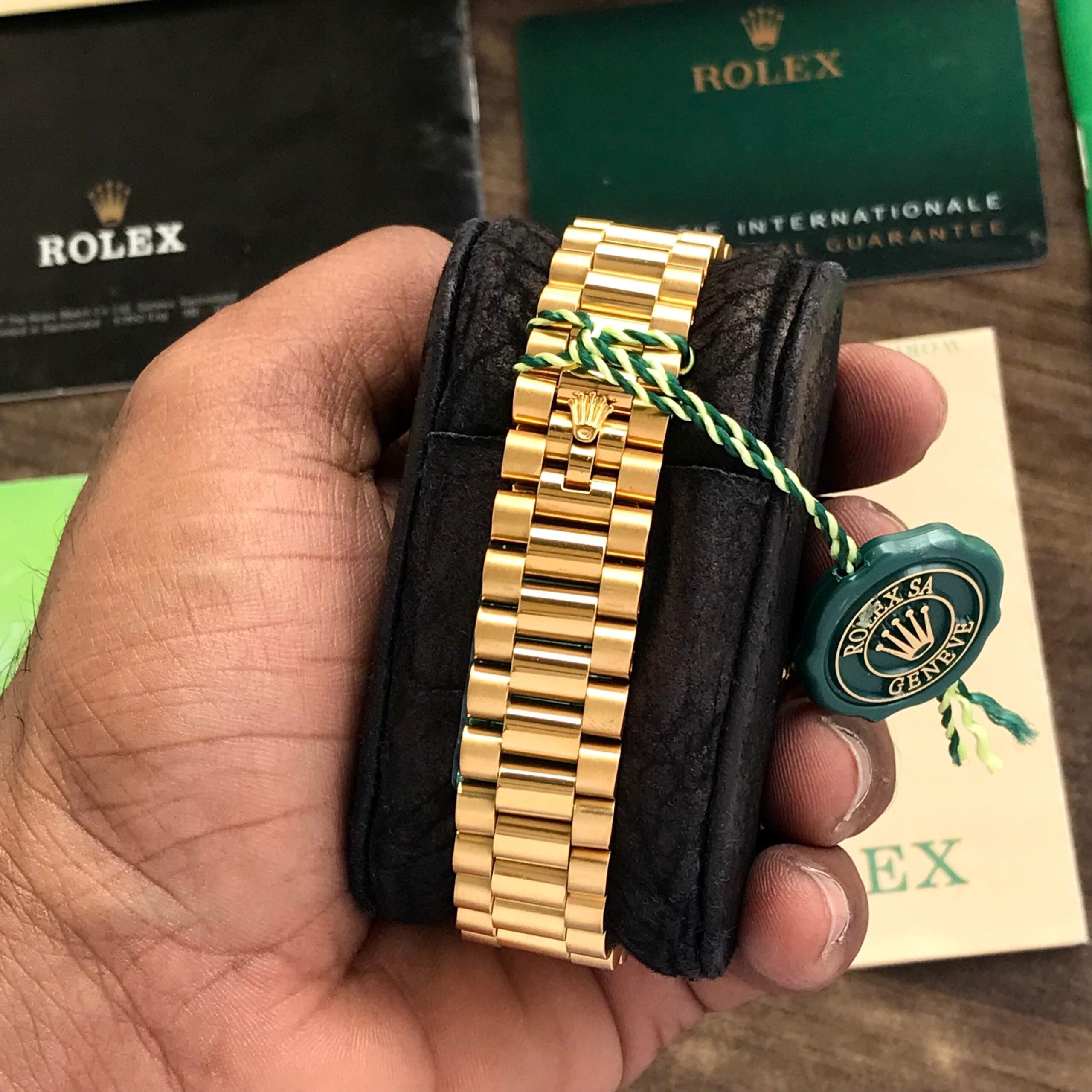 Rolex Day Date 41 Gold Tone Gold Dial Japanese Automatic Mens Watch