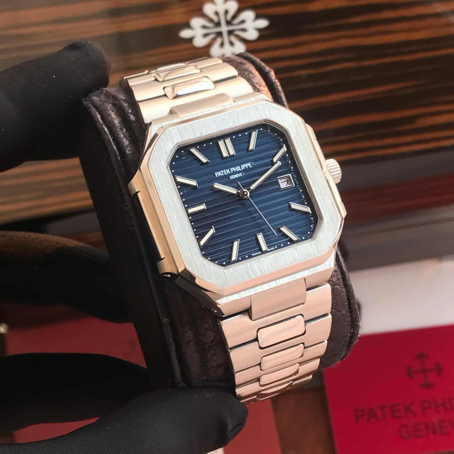 Patek Philippe Cubitus Stainless Steel Blue Dial Automatic Mens Watch